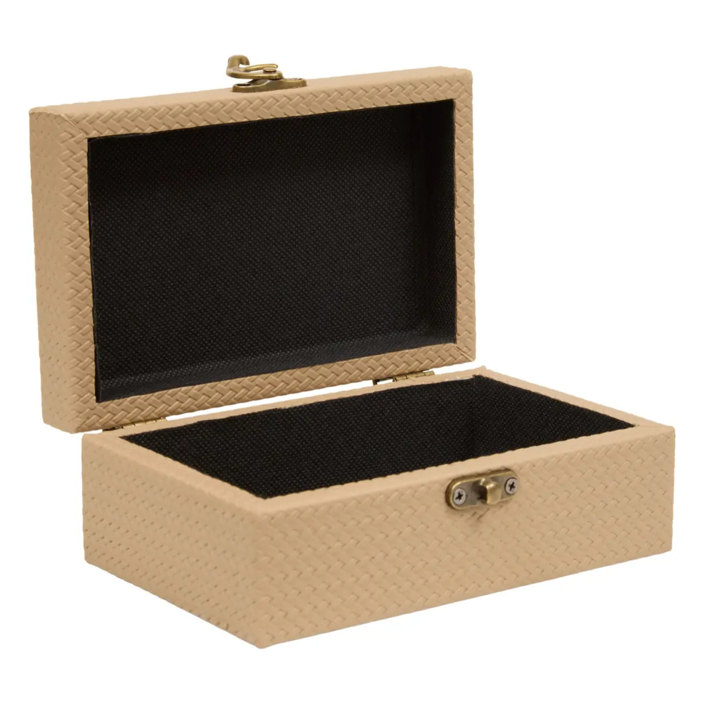 Lot de 4 boîtes de rangement rectangulaires Bonie beige