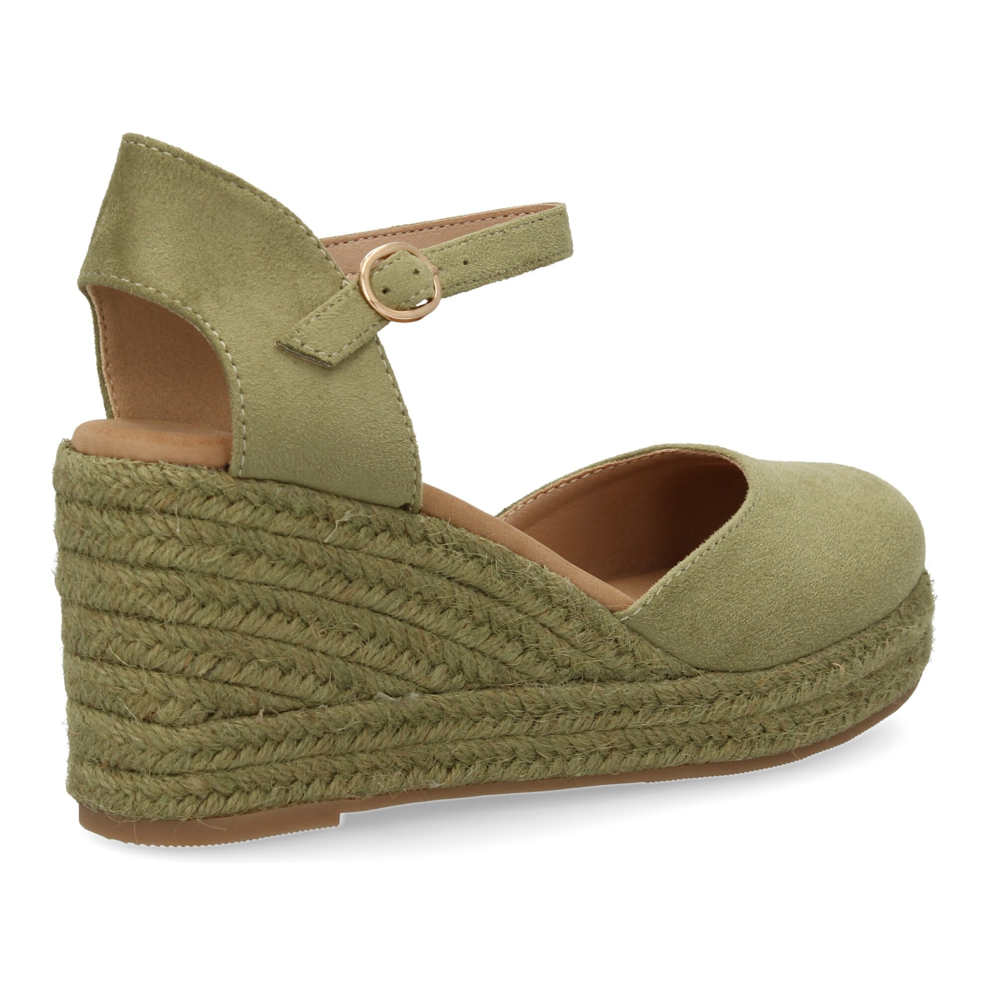 Sandalia de cuña de yute para mujer, comodas y elegantes diseño moderno con el yute en el mismo tono