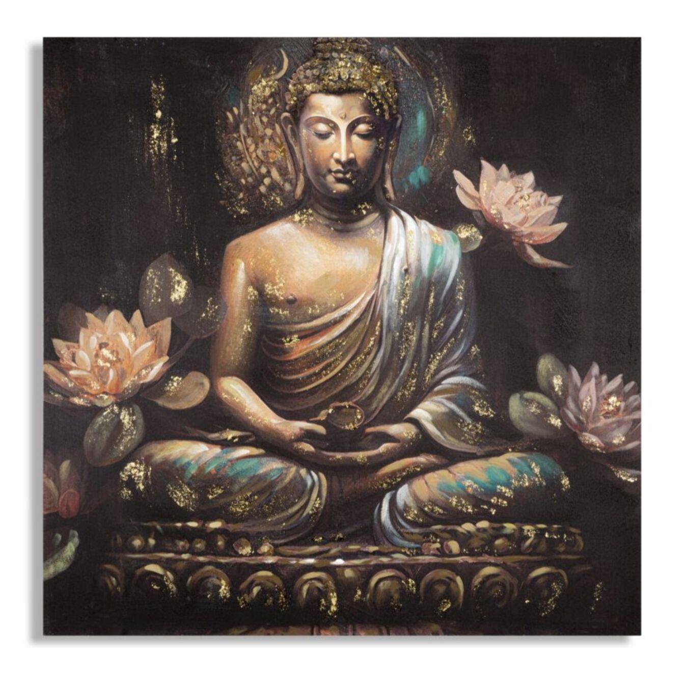 DIPINTO SU TELA BUDDHA -A- CHARME 1921 MULTICOLORE