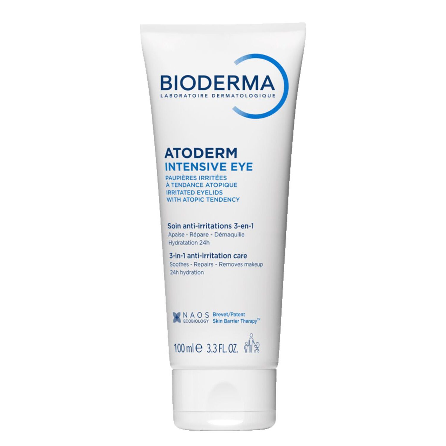 Atoderm Intensive Eye - Soin Anti-Irritations 3-en-1 - Apaise, Répare, Démaquille.100 ml