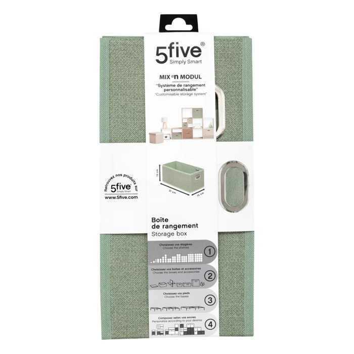 Boîte de rangement "Mix  n  Modul" vert olive 15x31cm