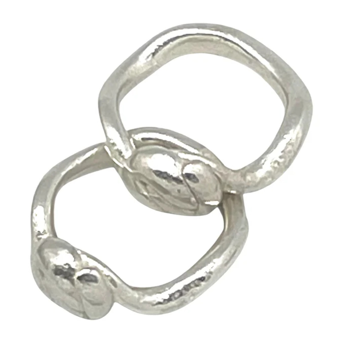 Pareja de anillos Vida en plata chapado 10µ