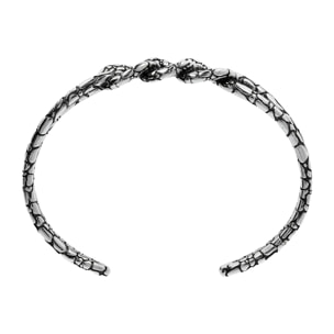 Bracciale Rigido Texture Serpente Placcato Oro Rosa 18kt