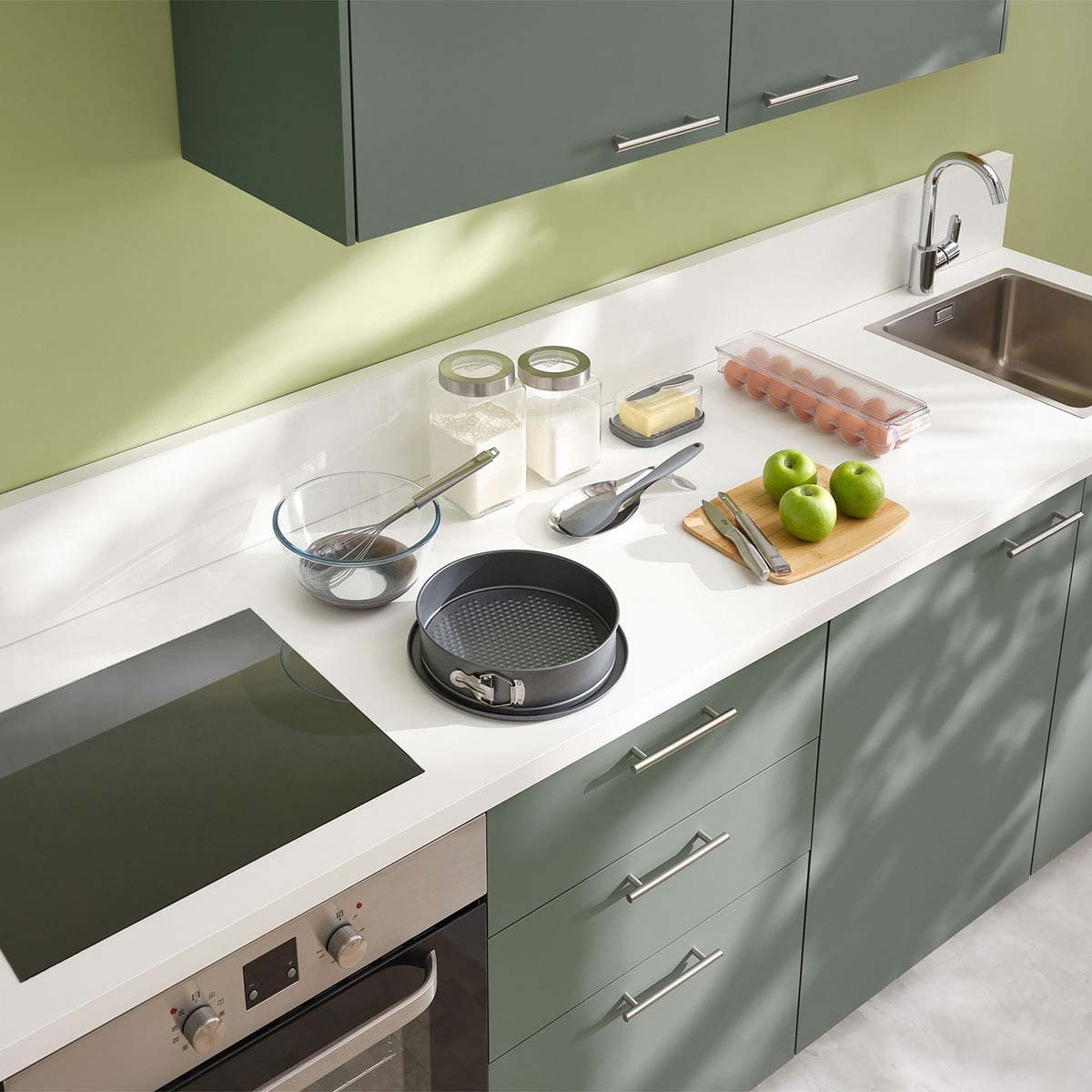 Bocal verre couvercle contour acier 16L Miro
