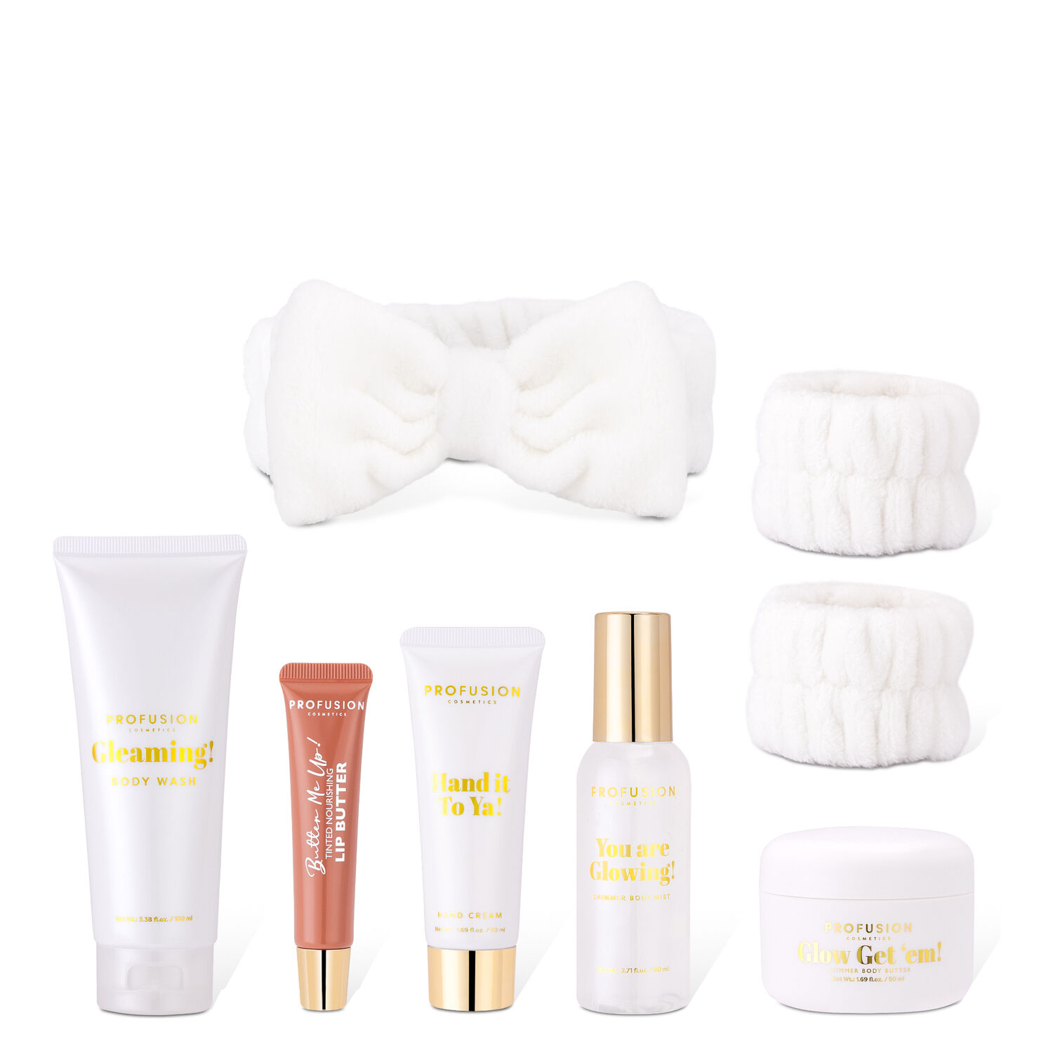 Glow Get Em! - Coffret Gel Douche 100ml + 4 Produits + Accessoires