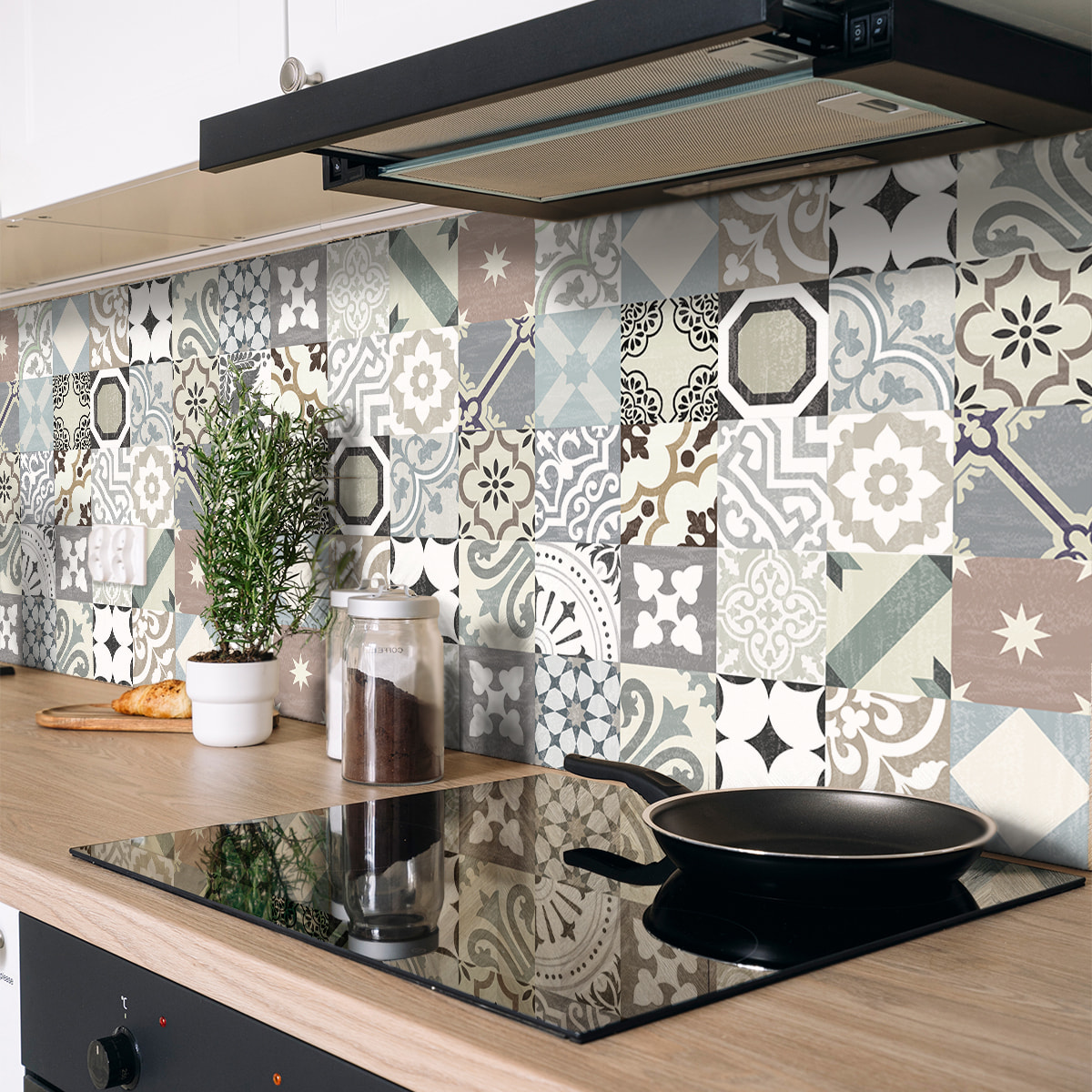 Sticker crédence adhésive - CARRELAGES CARDO - 60x100cm