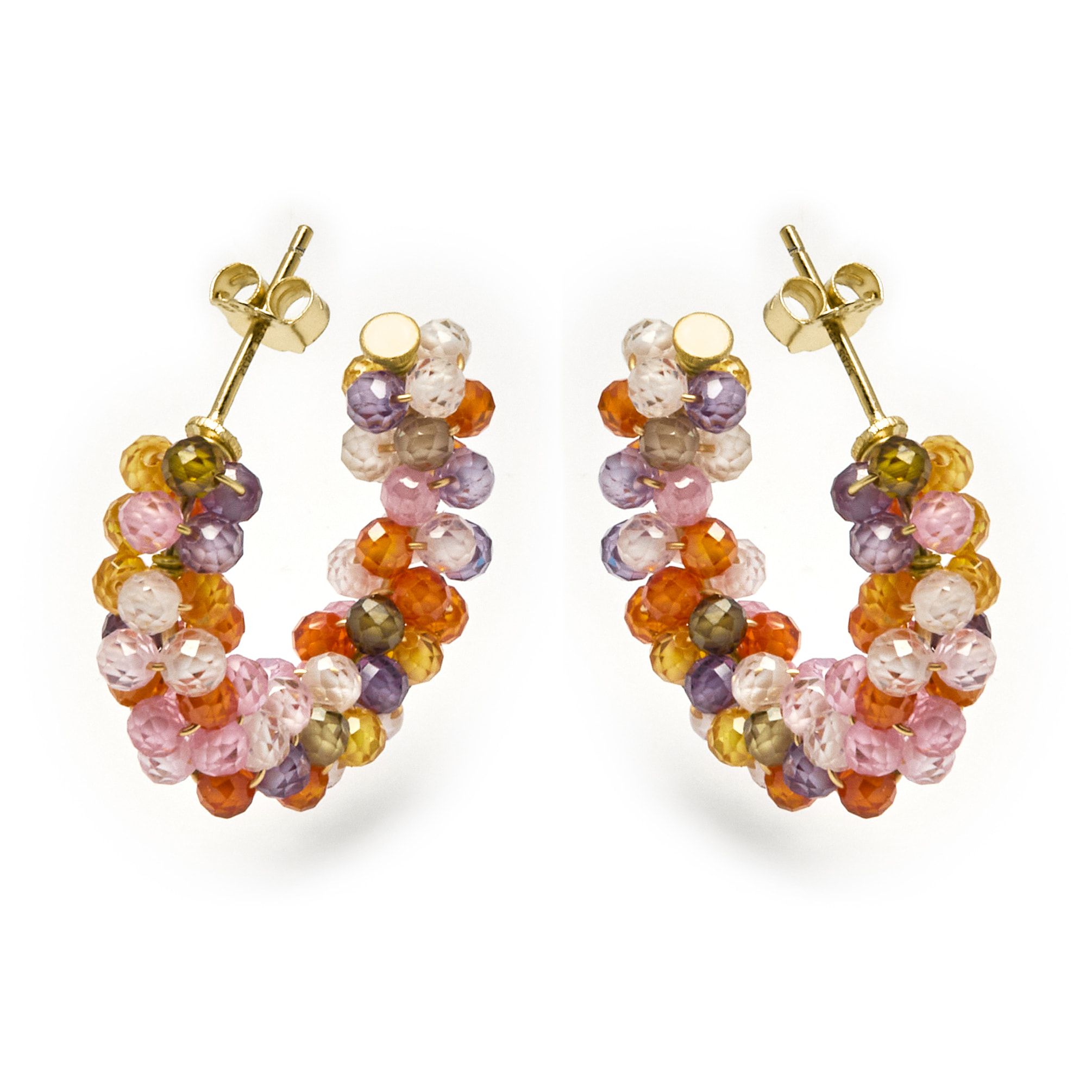 Pendientes Salblai acabado oro amarillo 18k