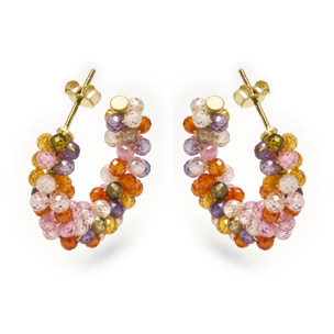 Pendientes Salblai acabado oro amarillo 18k