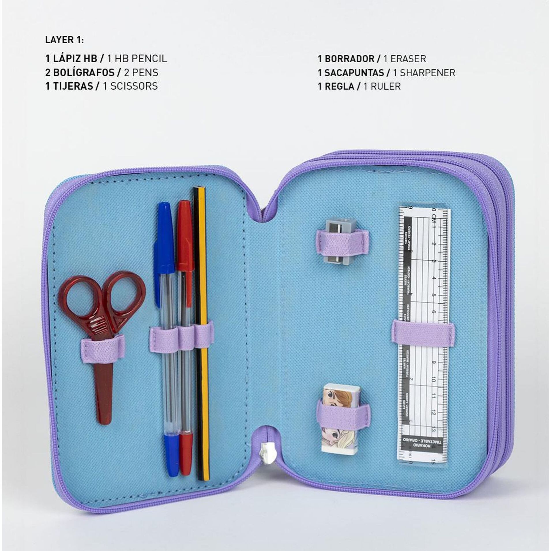 Plumier Con Accesorios Giotto Frozen