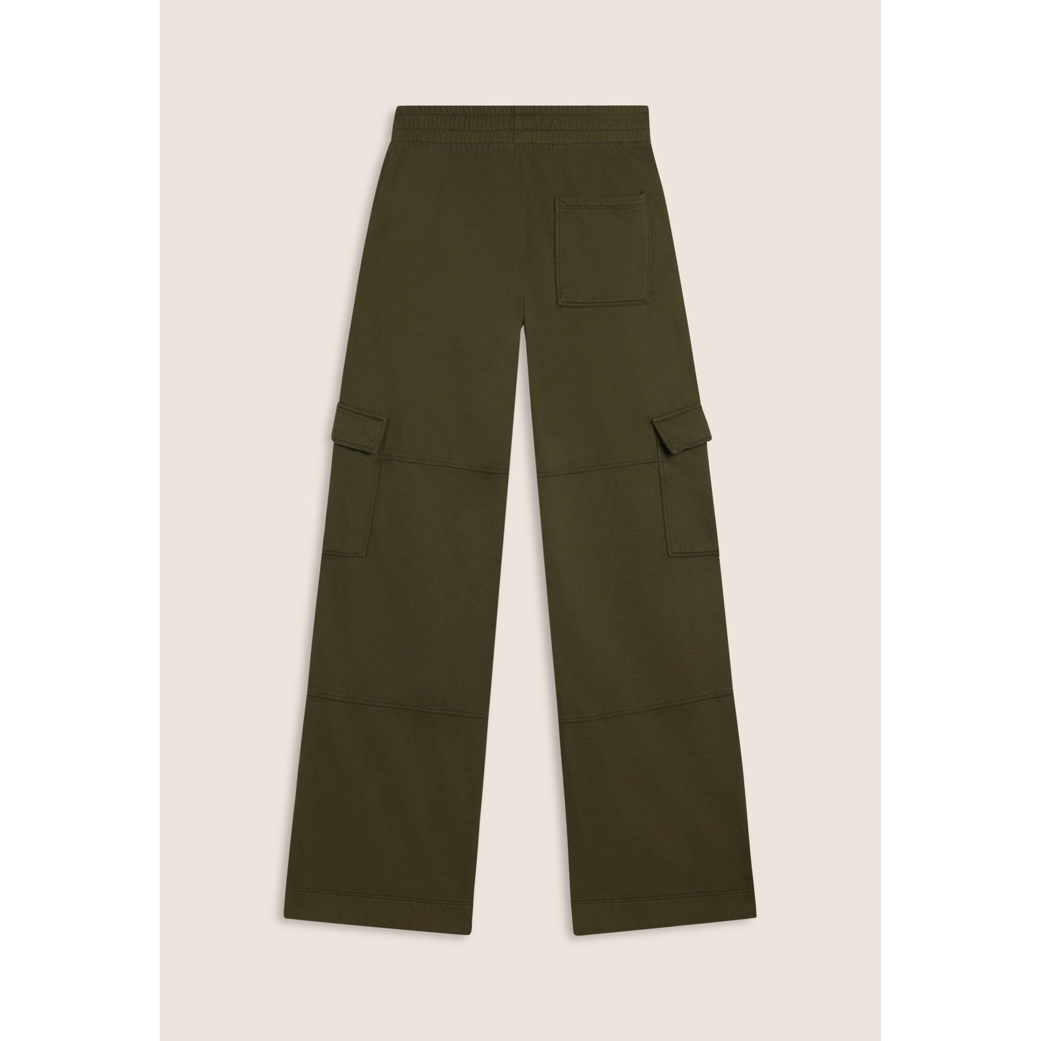 Pantaloni cargo wide leg in felpa con tasconi
