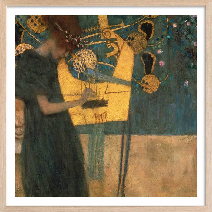 Poster Music - Gustav Klimt Affiche + cadre en bois - Chêne