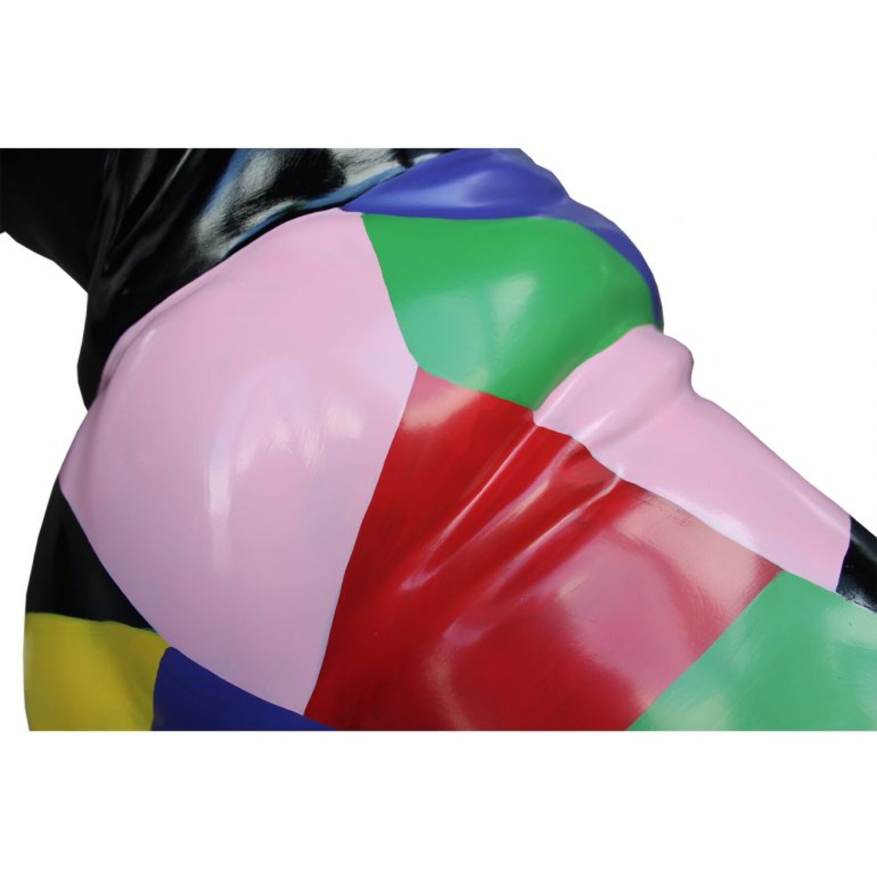 Statue chien multicolore en résine H68cm - POKE
