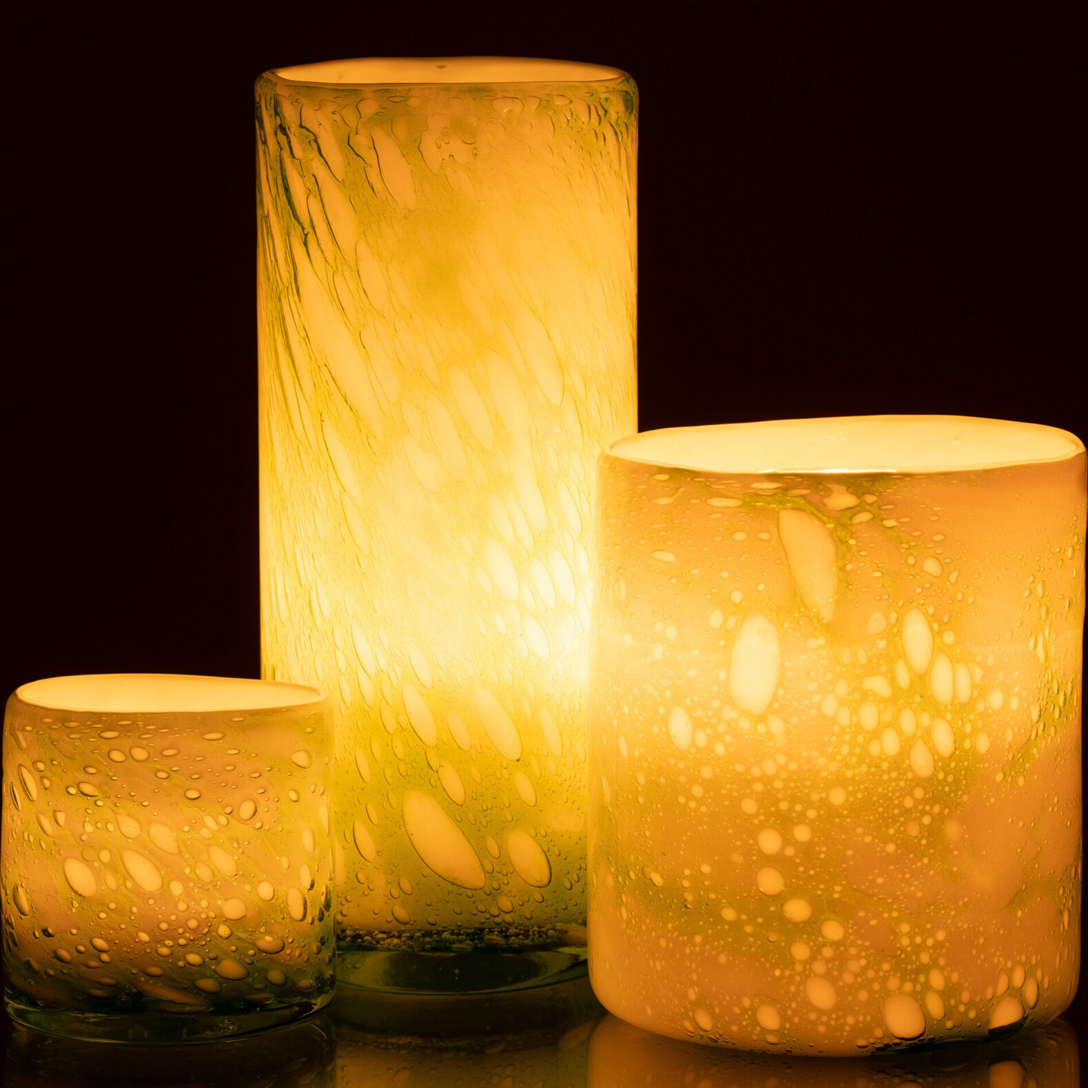 J-Line vase Marbre - verre - vert/blanc - large - 27.5 cm de hauteur
