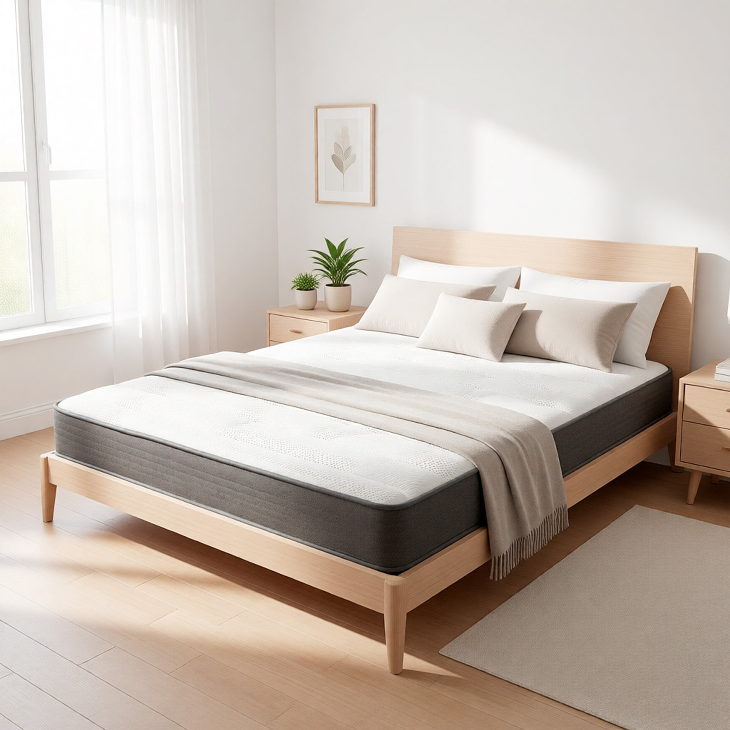 Materasso Matrimoniale H3 Medio Rigido Con 240 Molle Insacchettate Al M² Double Sided Supporto Ergonomico Comfort Elevato 160 x 190 x  22 Cm