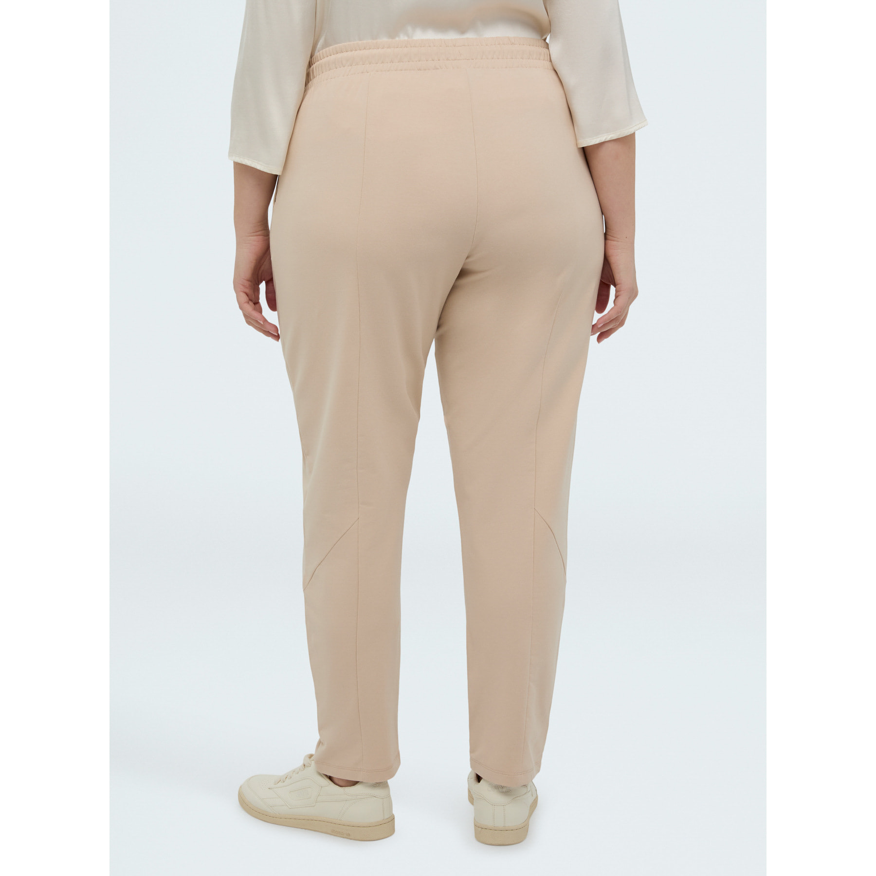 Fiorella Rubino - Pantaloni joggers in felpa con coulisse - Beige