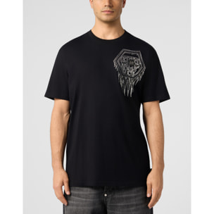 PHILIPP PLEIN Camiseta de cuello redondo y manga corta HEXAGON