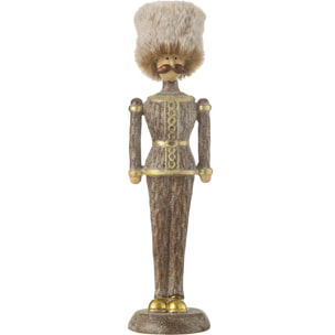 J-Line figurine Casse-Noisette Fourrure Chapeau Paillettes - polyrésine - brun - medium