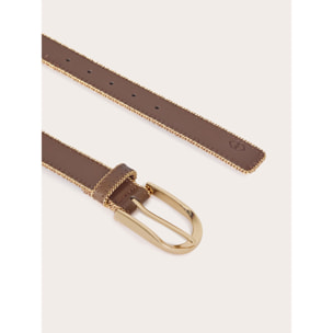 Motivi - Cintura con intreccio a catena - Marrone