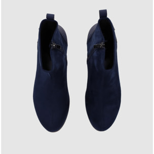 Botines de Tejido - Marino - Tacón: 5 cm