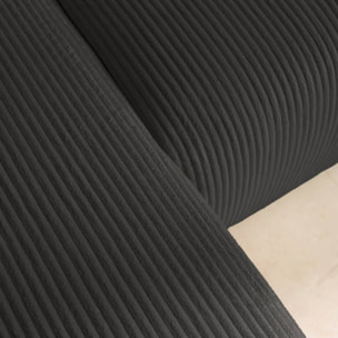 Canapé d'angle convertible réversible 3 places velours côtelé  ALMO