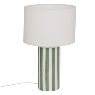 Lampe à poser champignon secteur Frida vert H47cm