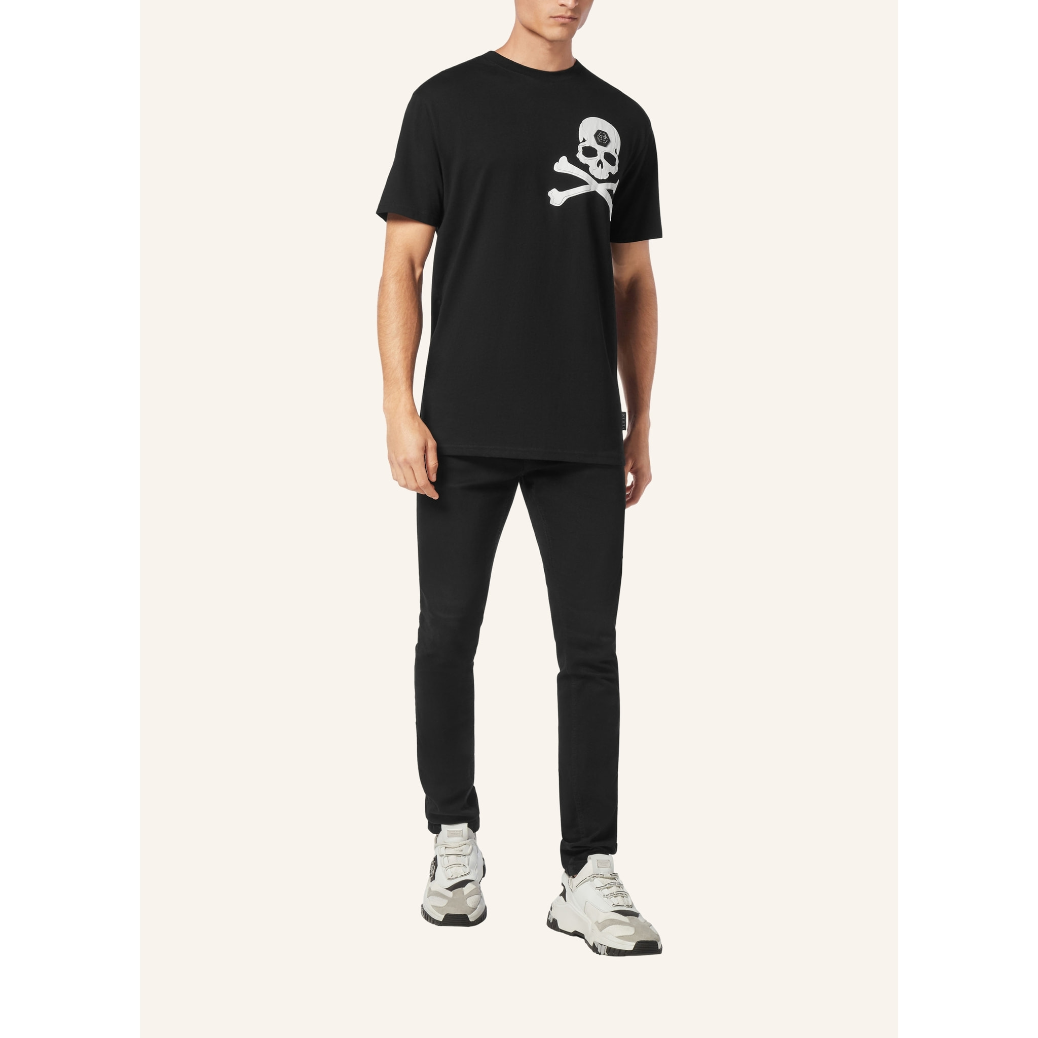 PHILIPP PLEIN T-Shirt Round Neck SKULL&BONES