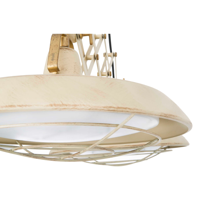 PLEC Suspension extensible LED blanc cassé