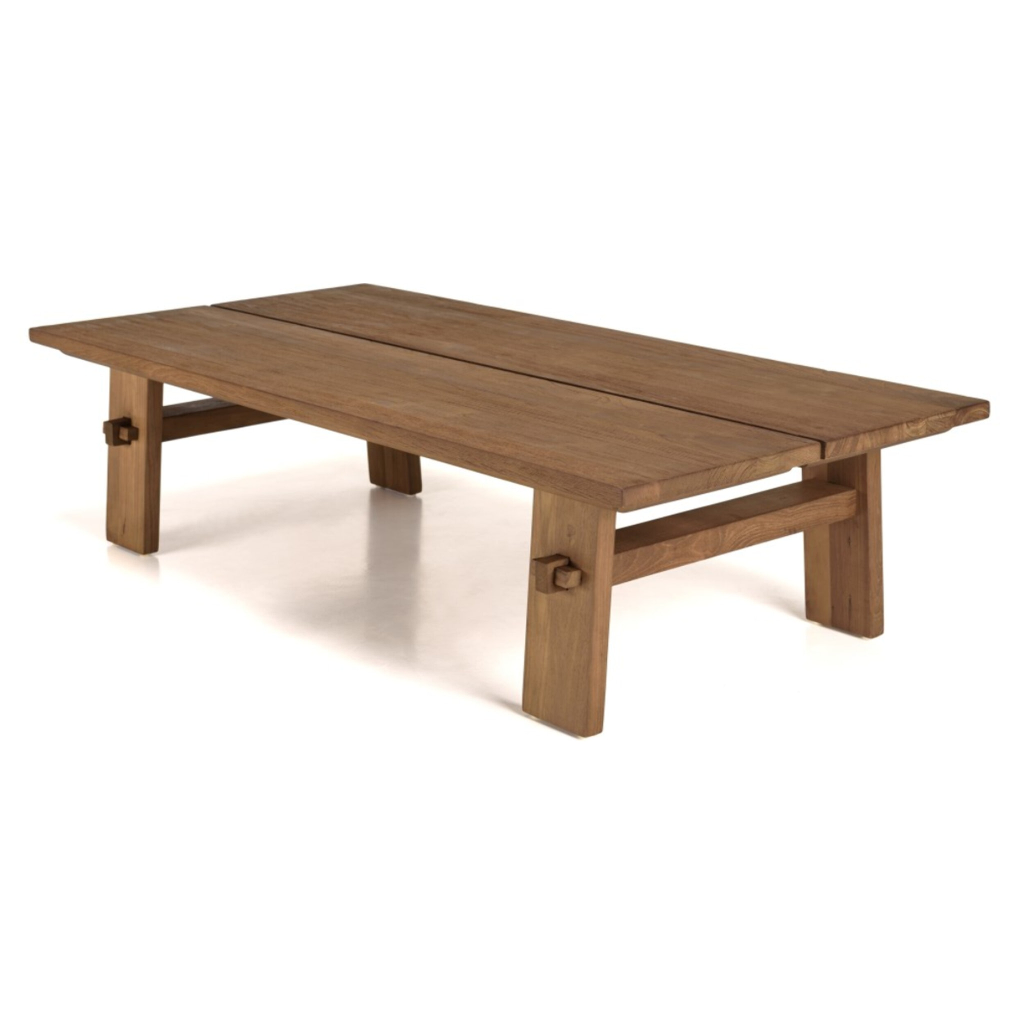 SIXTINE - Table basse rectangulaire 140x70cm en bois de teck recyclé