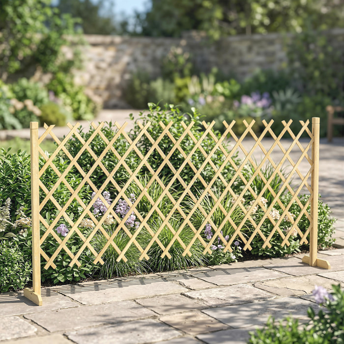 Barrière extensible - 180x30x90cm - bois pré-huilé