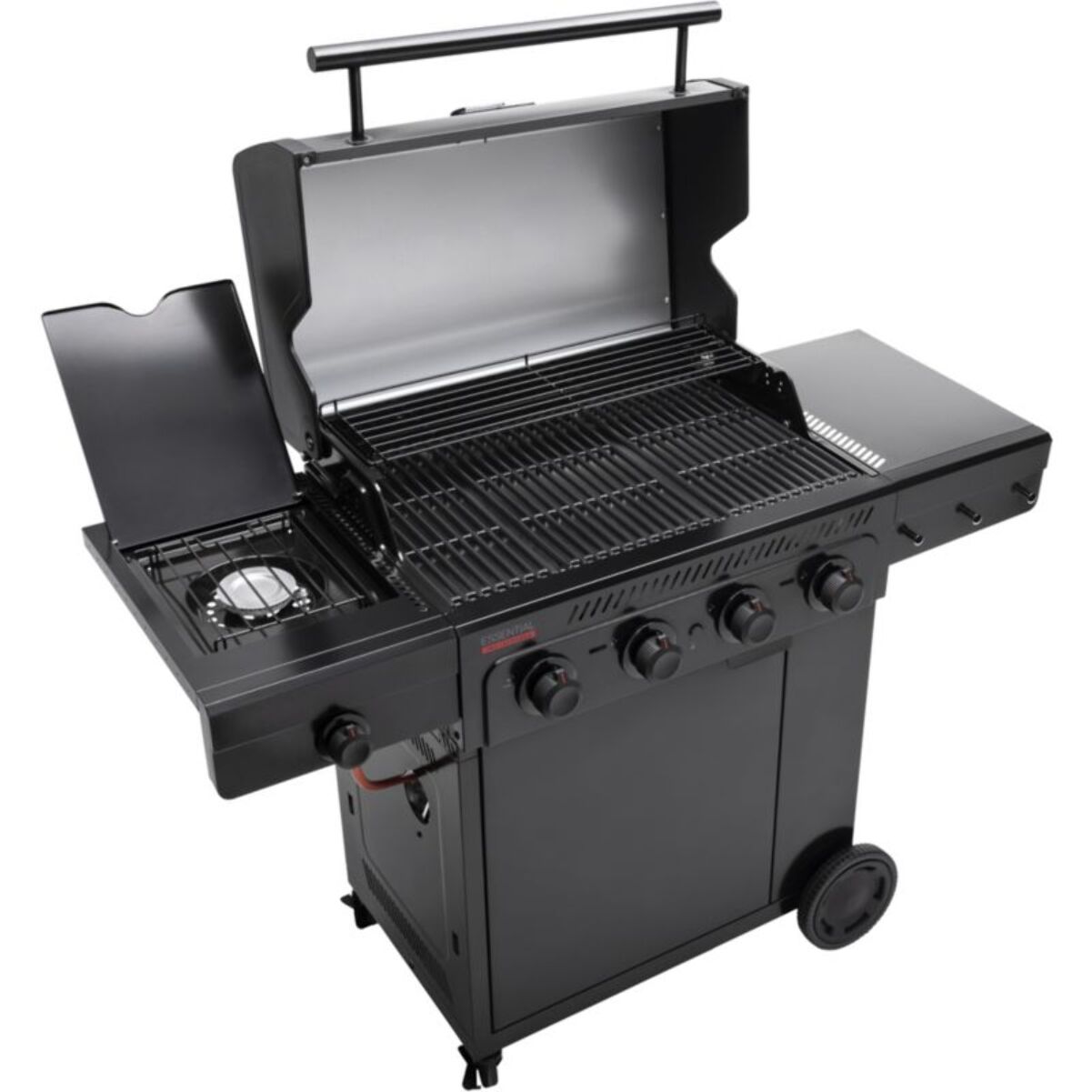 Barbecue gaz CHAR BROIL Essential 4G, sur chariot, 5 brûleurs dont 1 latéral, surface de cuisson 72 x 46 cm