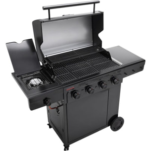 Barbecue gaz CHAR BROIL Essential 4G, sur chariot, 5 brûleurs dont 1 latéral, surface de cuisson 72 x 46 cm