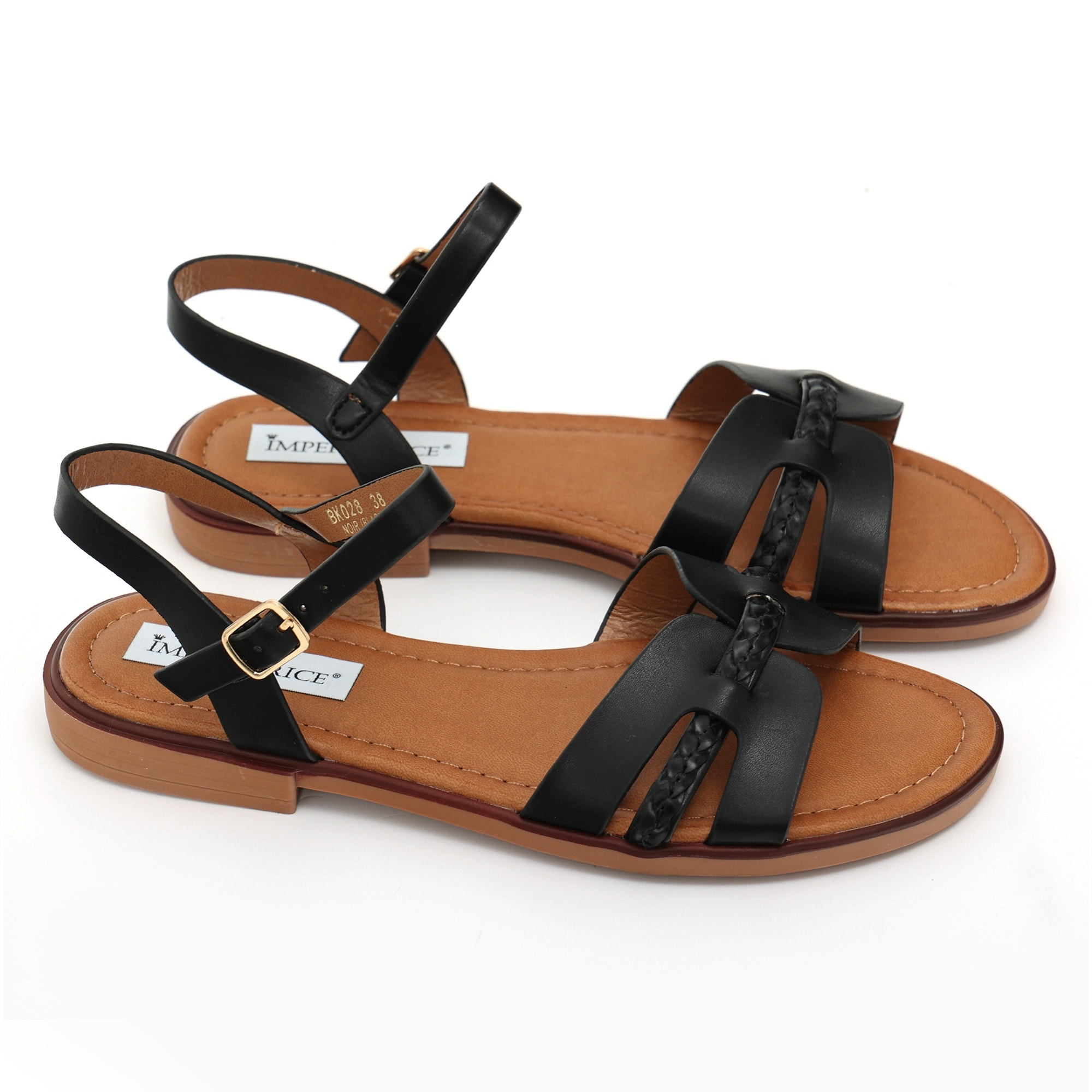 Sandali bassi in simil pelle