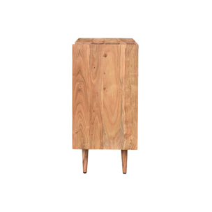 Meuble de rangement vinyles en bois massif L65 cm VIRGILE