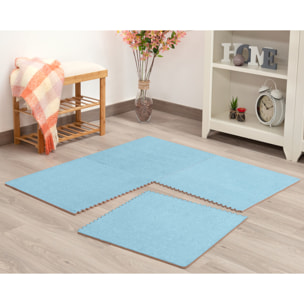 ALFOMBRA EN MOQUETA Y EVA AZUL