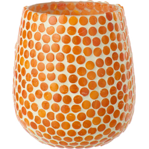 J-Line Chandelier Mosaïque - verre - orange - large