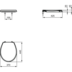 Pack WC Bâti-support autoportant + WC Porcher sans bride + Abattant Astor + Plaque Chrome mat (SMART-Porcher-M572)