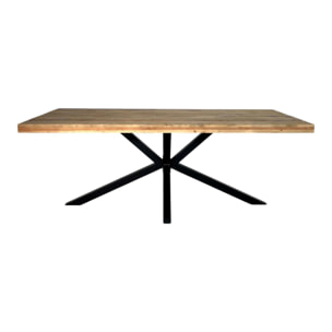 Table pied central bois recyclé 200 CANBERRA