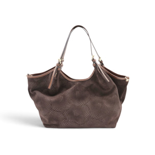 Borsa a Spalla Cheval Firenze Savanah Suede Testa di Moro