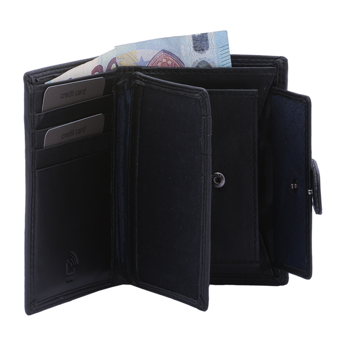 Portafoglio  da uomo In Vera pelle Made in Italy 13x9x2,5 cm