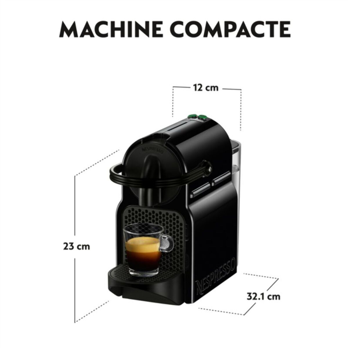 Nespresso DELONGHI EN80.B Inissia Intense Noire