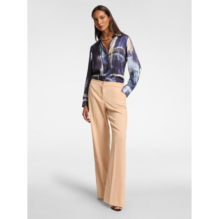 Elena Mirò - Camicia in viscosa stampata - Blu