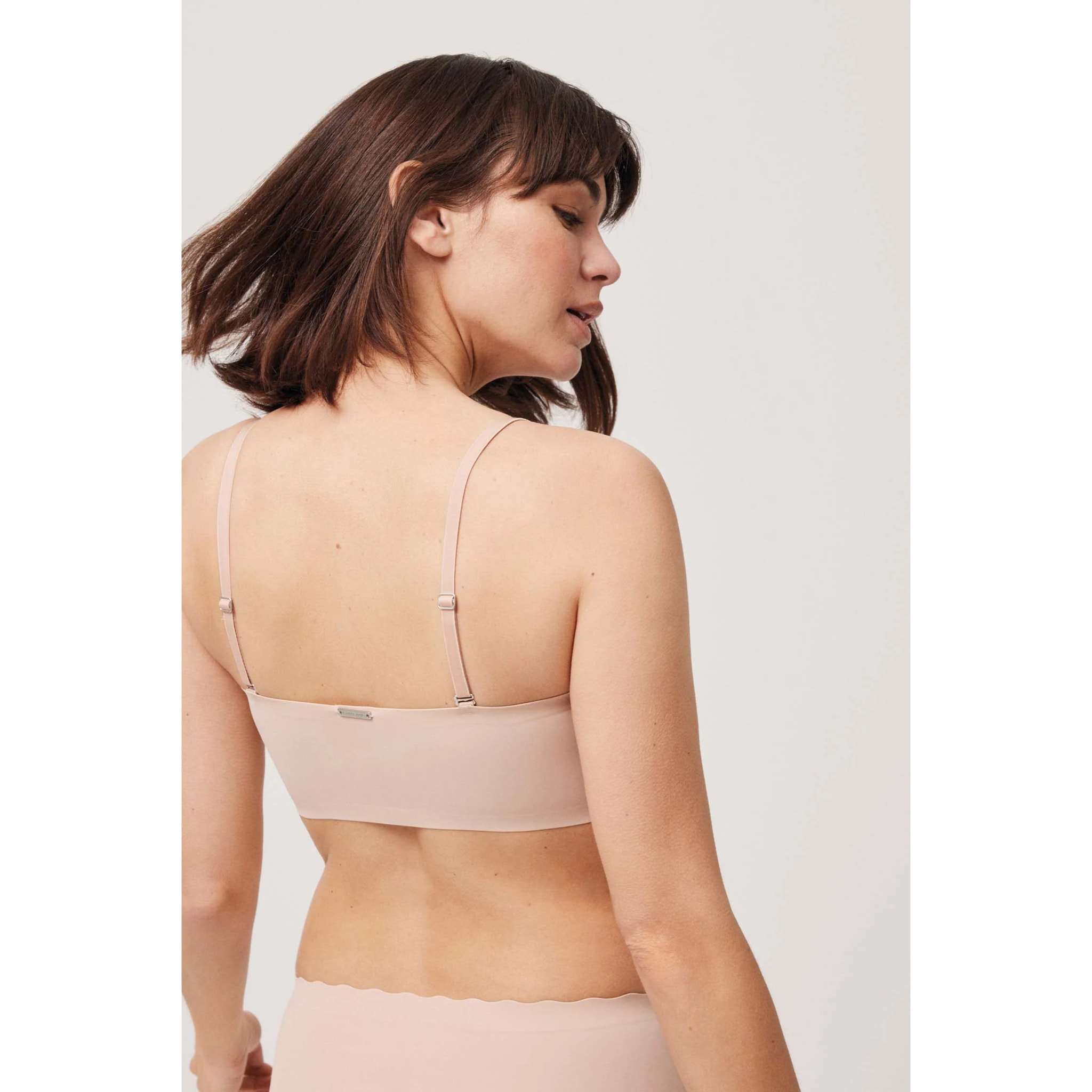 Fascia imbottita con spalline nude rimovibili