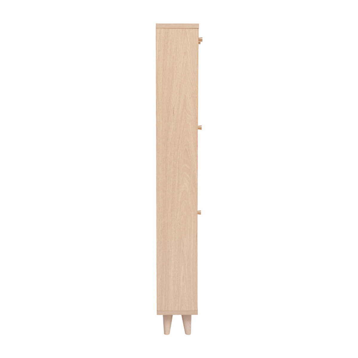 Meuble à chaussures finition bois clair chêne et métal doré L90 cm SILVESTRE