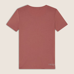 T-Shirt in jersey modal con Logo FY e Dettagli in Strass