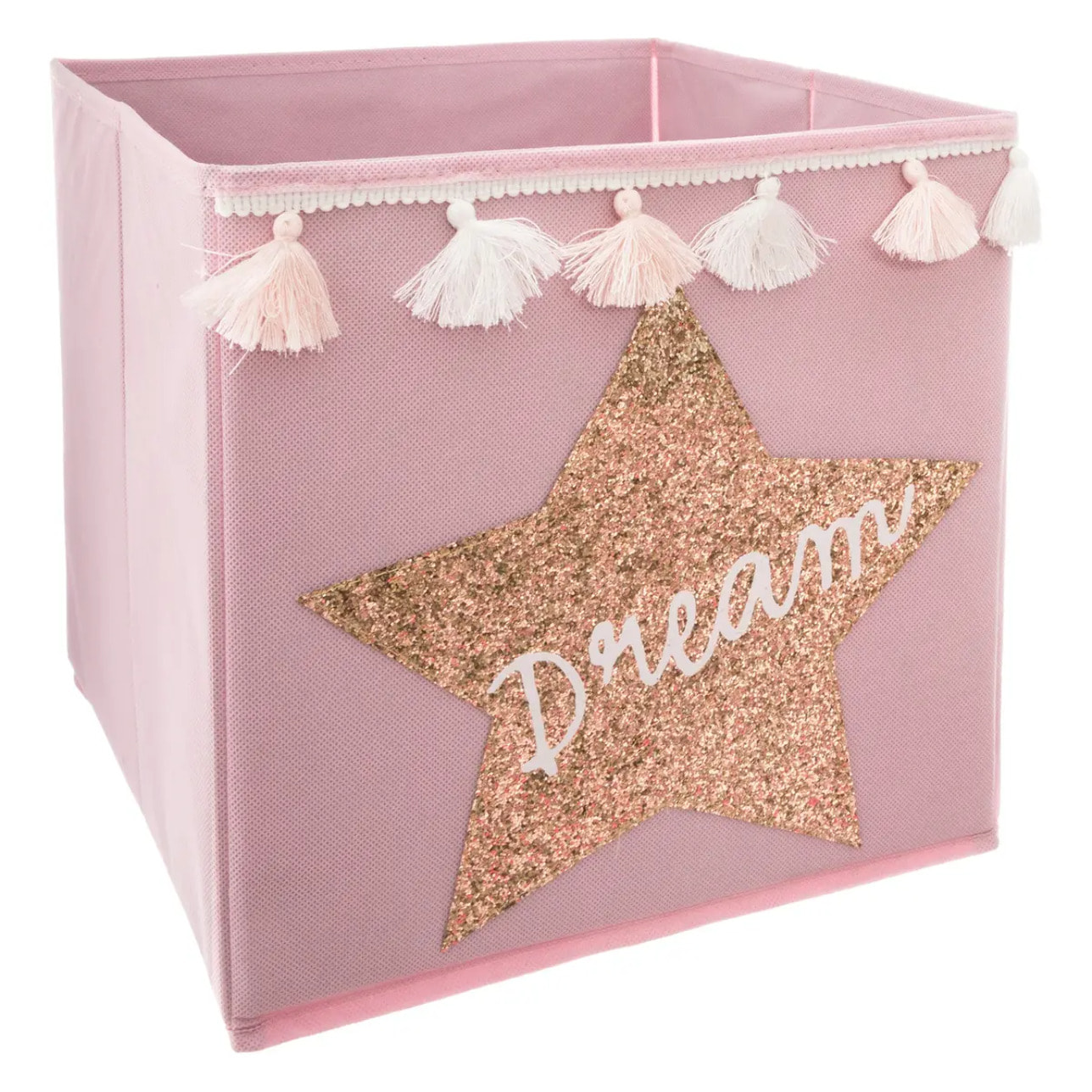 Bac de rangement enfant "Dream" - sequin et pompons