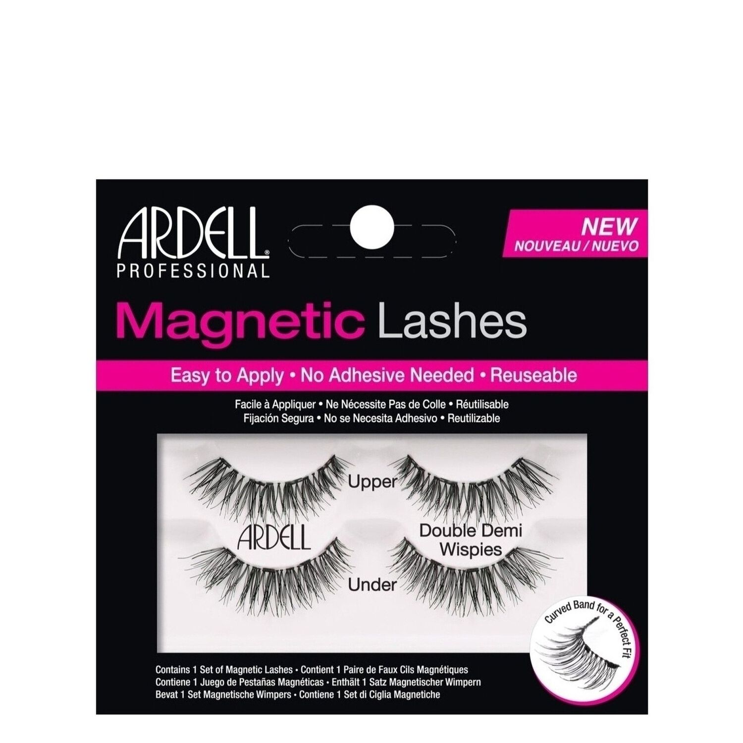 Magnetic Lashes double Demi Wispies - Lot de 2 paires de faux cils magnétiques réutilisable