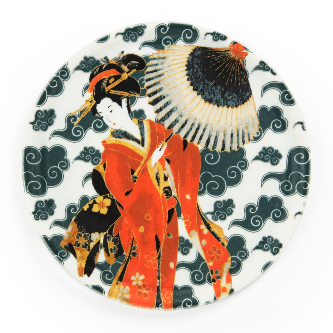 Set de 6 Assiettes à Pizza Excelsa – Kimono, Porcelaine Multicolore