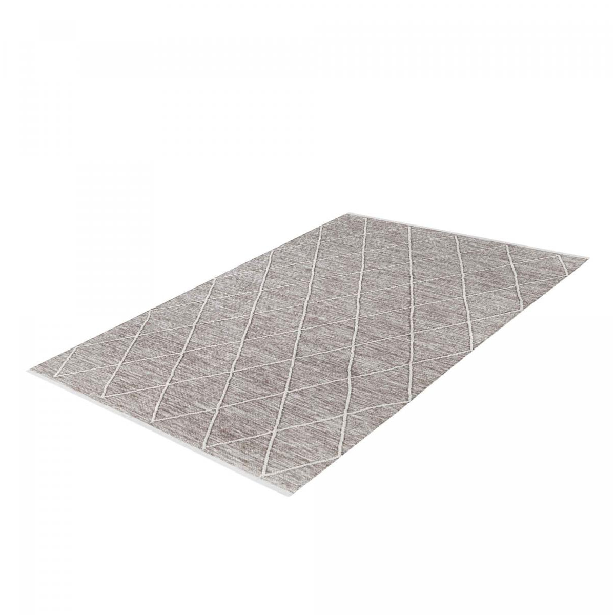 Tapis salon et chambre tissé en coton motif scandinave JABI