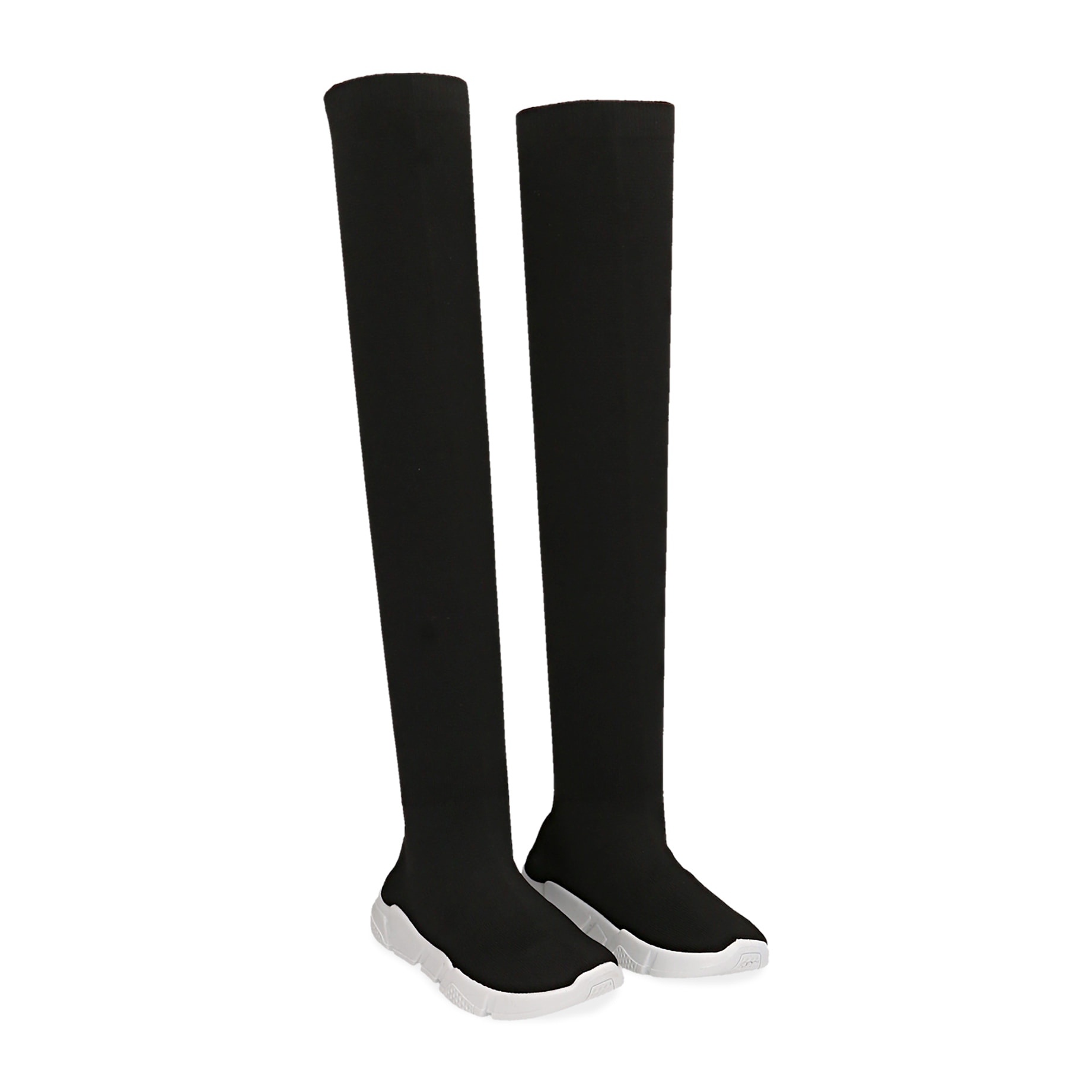 Botas overknee de tela negra