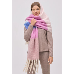 Sciarpa a righe rosa